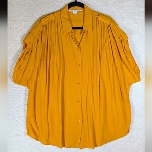 Diane Von Furstenberg Button-Front Women’s Top in Mustard